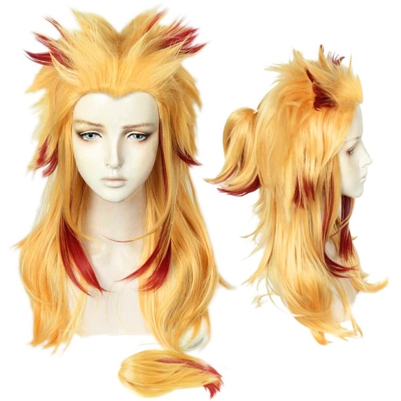 cosplay Other - Yellow Wig Long Red Ombre Yellow Wigs Japanese Anime